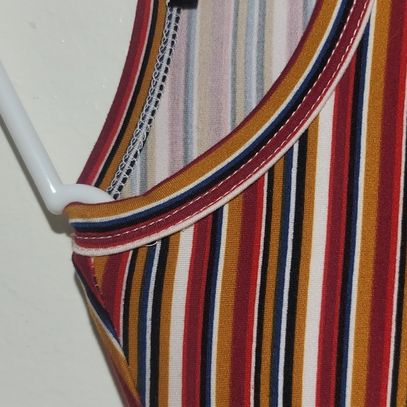 Forever 21 Multicolor Striped Bodycon Long Sleeve Dress sz S GUC - Picture 7 of 7